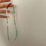 Women Freshwater Pearl Choker Necklace Bohemian Jewelry