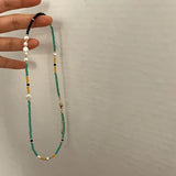 Bohemian Small Freshwater Pearl Choker Necklace