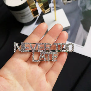 Crystal Letter Brooch Pin Jewelry for Women