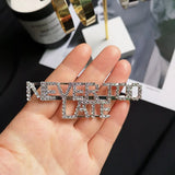 Crystal Letter Brooch Pin Jewelry for Women