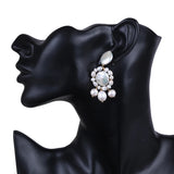 Coin and Rice Pearl Earring Stud Set