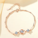 925 Sterling Silver Four Leaf Clover Bracelet