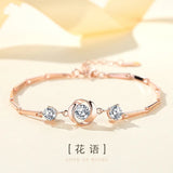 925 Sterling Silver Four Leaf Clover Bracelet