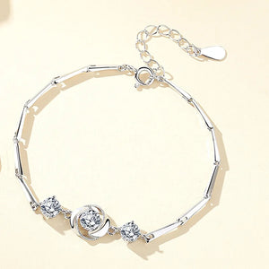 925 Sterling Silver Four Leaf Clover Bracelet