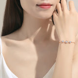 925 Sterling Silver Four Leaf Clover Bracelet