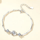 925 Sterling Silver Four Leaf Clover Bracelet