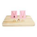 Wood Ring Display Board Earring Necklace Cards Props Holder