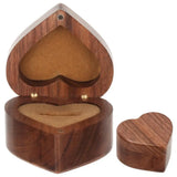 Wooden Love Ring Box Jewelry Packaging Wedding Ring Storage Box