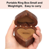 Wooden Love Ring Box Jewelry Packaging Wedding Ring Storage Box