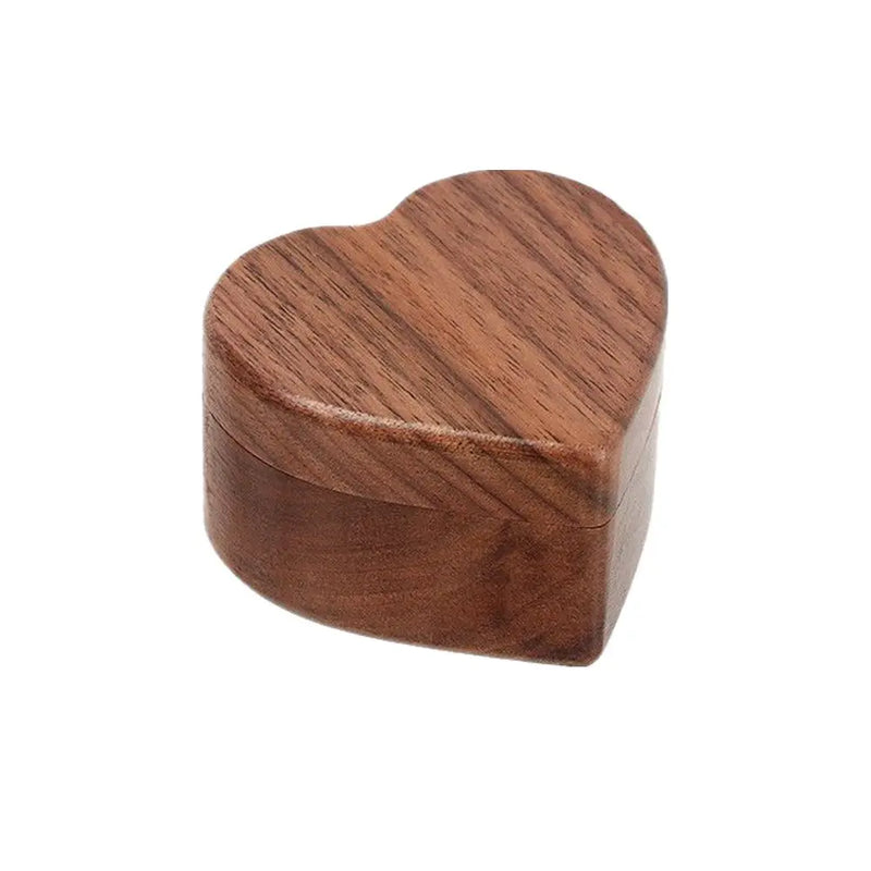 Wooden Love Ring Box Jewelry Packaging Wedding Ring Storage Box