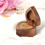 Wooden Love Ring Box Jewelry Packaging Wedding Ring Storage Box