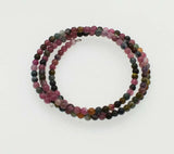 Purple Round Tourmalines Bracelet 7.5-Inch Beads Nature
