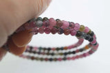 Purple Round Tourmalines Bracelet 7.5-Inch Beads Nature