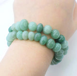 Green Jade Baroque Bracelet 7.5 inch Natural Beads