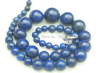 Lapis Lazuli Round 6-14mm 17" Beads