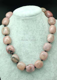 Rhodonite Pink Baroque 18-22mm Necklace 17 Inch