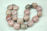 Rhodonite Pink Baroque 18-22mm Necklace 17 Inch