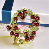 Hand Woven Freshwater Pearl Lacquer Wreath Brooch