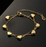 Love Heart Charms Women's Bracelet for Engagement