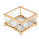 Mirrored Makeup Tray Keys Candy Holder Home Decor