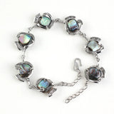 Natural Silver Plated Abalone Bracelet Bangle for Women