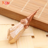 Rose Rock Crystal Stone Wire Pendant Jewelry