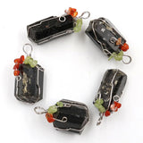 Silver Plated Wire Wraped Tourmaline Point Pendant Jewelry