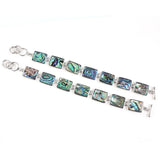 Silver Plated Abalone Rectangle Bracelet Gift For Women