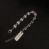 Pig Nose Titanium Steel Cuban Pendant Wrist Chain Hiphop Jewelry x-116