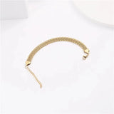 Titanium Steel Hiphop Cuban Link Bracelet Men Women Jewelry