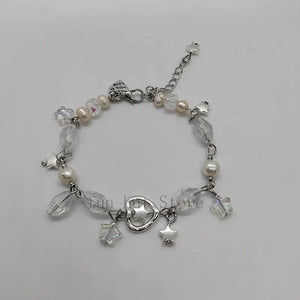 Y2K Shooting Star Pearl Bracelet Fairy Bracelet Beaded Hand Assembled