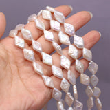 Natural Baroque Pearl Beads Rhombus Shape Loose Pearl Bead for Jewelry Making