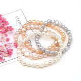 Natural Pearl Round Beads Bracelet for DIY Jewelry Making