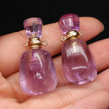 Amethyst Perfume Bottle Pendant for DIY Jewelry Gift