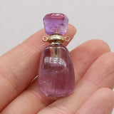 Amethyst Perfume Bottle Pendant for DIY Jewelry Gift