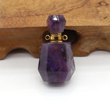 Amethyst Irregular Perfume Bottle Pendant for DIY Necklace