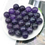 Natural Stone Amethyst Ball DIY Necklace Bracelet Jewelry 25MM