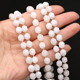 8mm Moonstone Round Faceted Bead DIY Necklace Bracelet Gift