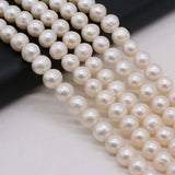 Natural Freshwater Pearl Round Beads DIY Necklace Bracelet Jewelry