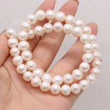 Natural Freshwater Pearl Round Beads DIY Necklace Bracelet Jewelry