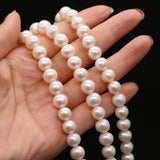 Natural Freshwater Pearl Round Beads DIY Necklace Bracelet Jewelry