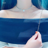 Crystal Rhinestone Choker Necklace with Simulated Pearl Bridal Accessory