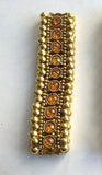 Yellow Rhinestone Bangle Stretch Crystal Bracelet for Women