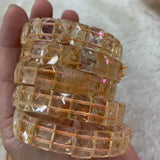 Yellow Citrine Stone Beads Bracelet for Gemini