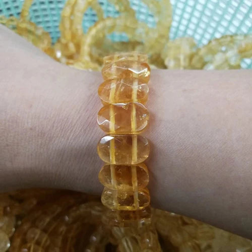 Citrine Stone Beads Bracelet for Gemini