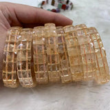 Yellow Citrine Stone Beads Bracelet for Gemini
