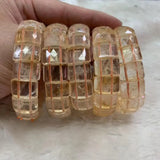 Yellow Citrine Stone Beads Bracelet for Gemini Women