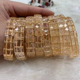 Yellow Citrine Stone Beads Bracelet for Gemini