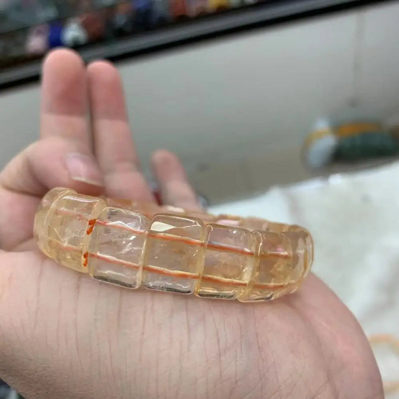 Yellow Citrine Stone Bracelet for Gemini