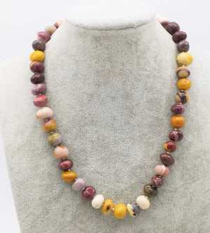 Yellow Egg Agate 10-12mm Baroque Necklace 18inch Beads